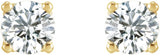 14K Gold Lab-Grown Diamond Round 4-Prong Stud Earrings - Yellow Gold - view 4