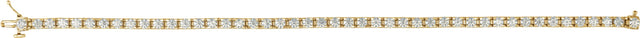14K Gold Round Lab-Grown Diamond Line Bracelet – 1.4-4.25mm Stones - Yellow Gold - view 8