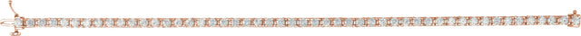 14K Gold Round Lab-Grown Diamond Line Bracelet – 1.4-4.25mm Stones - Rose Gold - view 6