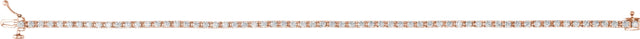 14K Gold Round Lab-Grown Diamond Line Bracelet – 1.4-4.25mm Stones - Rose Gold - view 8