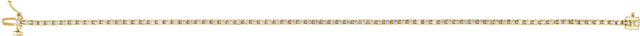 14K Gold Round Lab-Grown Diamond Line Bracelet – 1.4-4.25mm Stones - Yellow Gold - view 7