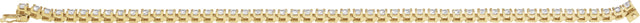 14K Gold Round Lab-Grown Diamond Line Bracelet – 1.4-4.25mm Stones - Yellow Gold - view 8