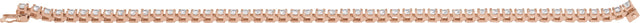 14K Gold Round Lab-Grown Diamond Line Bracelet – 1.4-4.25mm Stones - Rose Gold - view 7