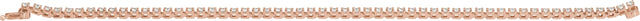 14K Gold Round Lab-Grown Diamond Line Bracelet – 1.4-4.25mm Stones - Rose Gold - view 8