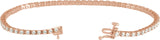 14K Gold Round Lab-Grown Diamond Line Bracelet – 1.4-4.25mm Stones - Rose Gold - view 6