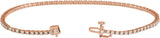 14K Gold Round Lab-Grown Diamond Line Bracelet – 1.4-4.25mm Stones - Rose Gold - view 7