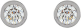 Platinum Natural Diamond Round Micro Bezel-Set Stud Earrings – 1.25-2.5mm Stones - view 4