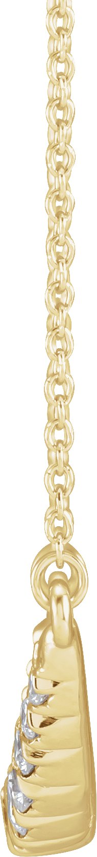 14K Gold Round Lab-Grown Diamond Bar Necklace – 3/4 CTW - Yellow Gold - view 2