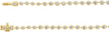 14K Gold Round Lab-Grown Diamond Line Necklace – 6 3/4 CTW - Yellow Gold - view 2