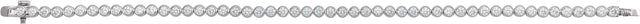 14K Gold Round Lab-Grown Diamond Bezel-Set Bracelet - White Gold - view 3
