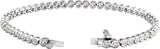 14K Gold Round Lab-Grown Diamond Bezel-Set Bracelet - White Gold - view 2