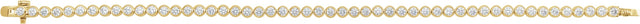 14K Gold Round Lab-Grown Diamond Bezel-Set Bracelet - Yellow Gold - view 3