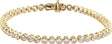 14K Gold Round Lab-Grown Diamond Bezel-Set Bracelet - Yellow Gold
