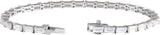 14K Gold Straight Baguette Lab-Grown Diamond Line Bracelet - White Gold - view 3