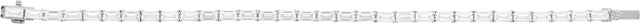 14K Gold Straight Baguette Lab-Grown Diamond Line Bracelet - White Gold - view 2
