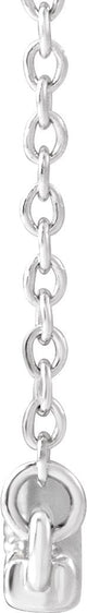 14K Gold Round Natural Diamond Accented Bar Necklace - White Gold - view 4