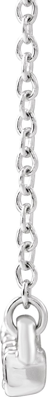 14K Gold Round Natural Diamond Accented Bar Necklace - White Gold - view 4
