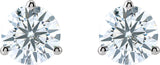14K Gold Lab-Grown Diamond Round 3-Prong Cocktail-Style Stud Earrings – 2.5-7.5mm Stones - White Gold - view 4