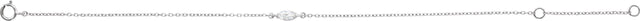 14K Gold Marquise Lab-Grown Diamond Bracelet - White Gold - view 2