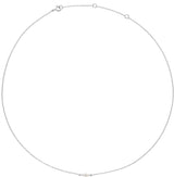 14K Gold Marquise Lab-Grown Diamond Necklace - White Gold