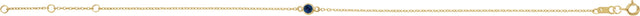14K Gold Round Lab-Grown Blue Sapphire Bezel-Set Link Bracelet - Yellow Gold - view 15