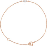 14K Gold Marquise Lab-Grown Diamond Bracelet - Rose Gold