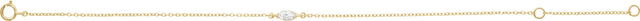 14K Gold Marquise Lab-Grown Diamond Bracelet - Yellow Gold - view 2