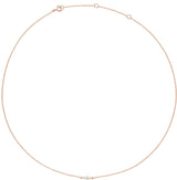 14K Gold Marquise Lab-Grown Diamond Necklace - Rose Gold