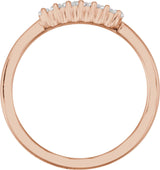 14K Gold Lab-Grown Diamond Straight Baguette Ring - Rose Gold - view 2