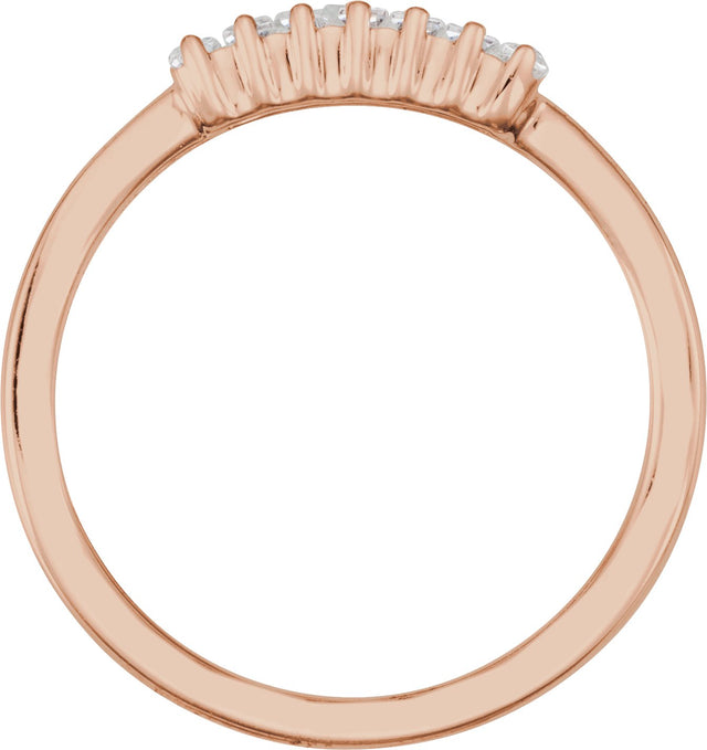 14K Gold Lab-Grown Diamond Straight Baguette Ring - Rose Gold - view 2