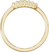 14K Gold Lab-Grown Diamond Straight Baguette Ring - Yellow Gold - view 2