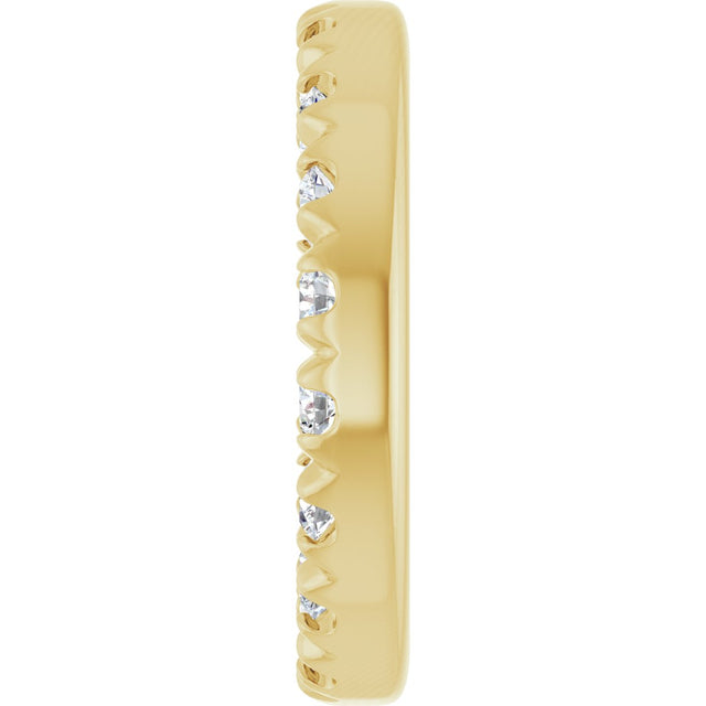 14K Gold Lab-Grown Diamond French-Set Earring Jackets - Yellow Gold - view 6