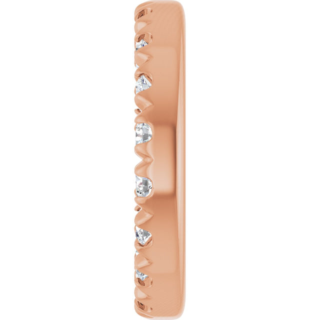 14K Gold Lab-Grown Diamond French-Set Earring Jackets - Rose Gold - view 6
