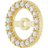 14K Gold Lab-Grown Diamond French-Set Earring Jackets - Yellow Gold - view 5