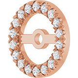 14K Gold Lab-Grown Diamond French-Set Earring Jackets - Rose Gold - view 5
