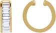 14K Gold Straight Baguette Lab-Grown Diamond Ear Cuff - Yellow Gold