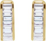 14K Gold Straight Baguette Lab-Grown Diamond Ear Cuff - Yellow Gold - view 2