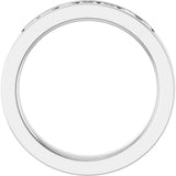 14K Gold Lab-Grown Diamond Channel-Set Seven-Stone Band - White Gold - view 2