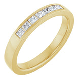 14K Gold Lab-Grown Diamond Channel-Set Seven-Stone Band - Yellow Gold