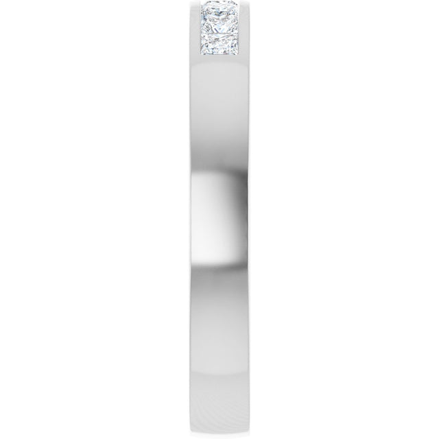 14K Gold Lab-Grown Diamond Channel-Set Seven-Stone Band - White Gold - view 4