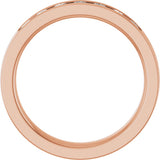 14K Gold Lab-Grown Diamond Channel-Set Seven-Stone Band - Rose Gold - view 2