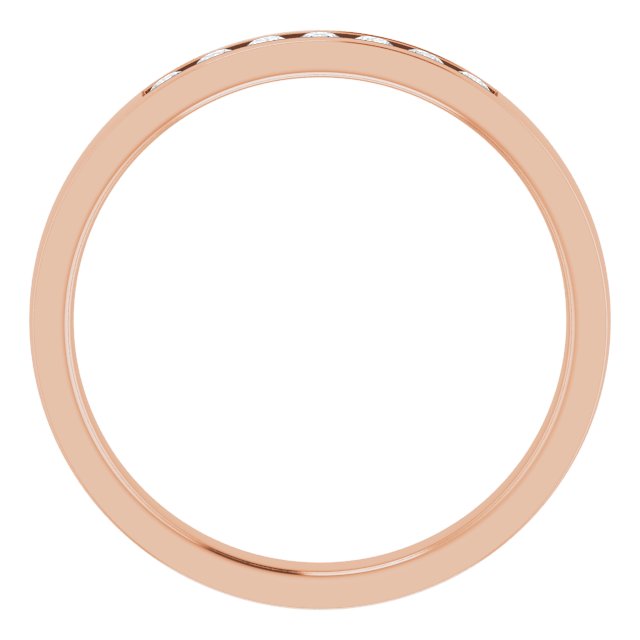 14K Gold Lab-Grown Diamond Channel-Set Seven-Stone Band - Rose Gold - view 2