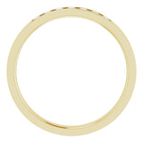 14K Gold Lab-Grown Diamond Channel-Set Seven-Stone Band - Yellow Gold - view 2