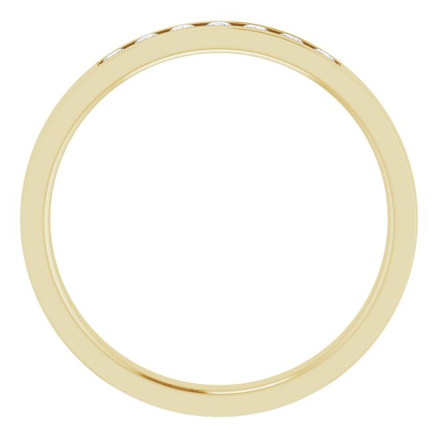 14K Gold Lab-Grown Diamond Channel-Set Seven-Stone Band - Yellow Gold - view 2