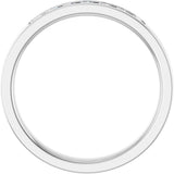 14K Gold Lab-Grown Diamond Channel-Set Seven-Stone Band - White Gold - view 2