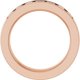 14K Gold Lab-Grown Diamond Channel-Set Seven-Stone Band - Rose Gold - view 2