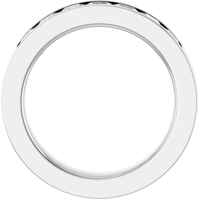 14K Gold Lab-Grown Diamond Channel-Set Seven-Stone Band - White Gold - view 2