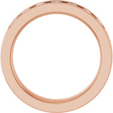 14K Gold Lab-Grown Diamond Channel-Set Seven-Stone Band - Rose Gold - view 2