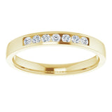 14K Gold Lab-Grown Diamond Channel-Set Seven-Stone Band - Yellow Gold - view 3