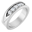 Platinum Round Lab-Grown Diamond Accented Band - 1/2 CTW